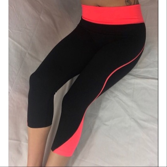 Pants - Neon Pink Active Leggings
